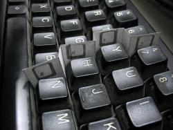Keyboard divider installed Keyboard divider installed