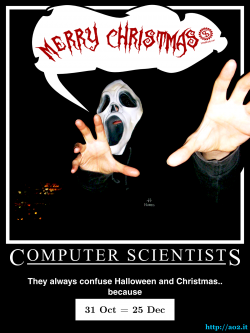 Computer Scientists Halloween demotivational poster