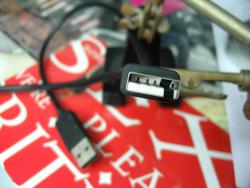 Electrical tape on VCC line of USB connector